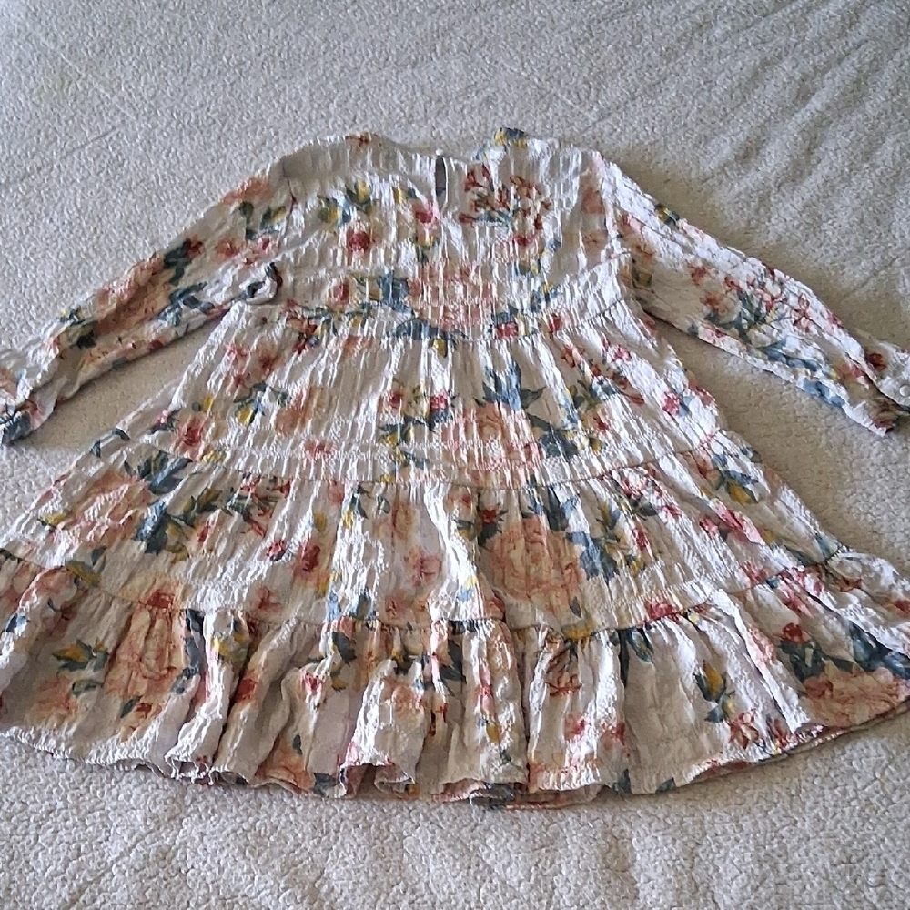 Zara Long Sleeved Floral Mini Dress Style Sharon - Picture 8 of 8